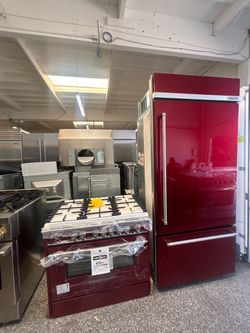 Fisher & Paykel 36” Dual Fuel Range Kitchenaid 36” Built In Refrigerator