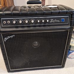 Vintage Kustom Tuck And Roll Combo Guitar Amp With Cover