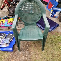 Plastic Green Lawn Chair