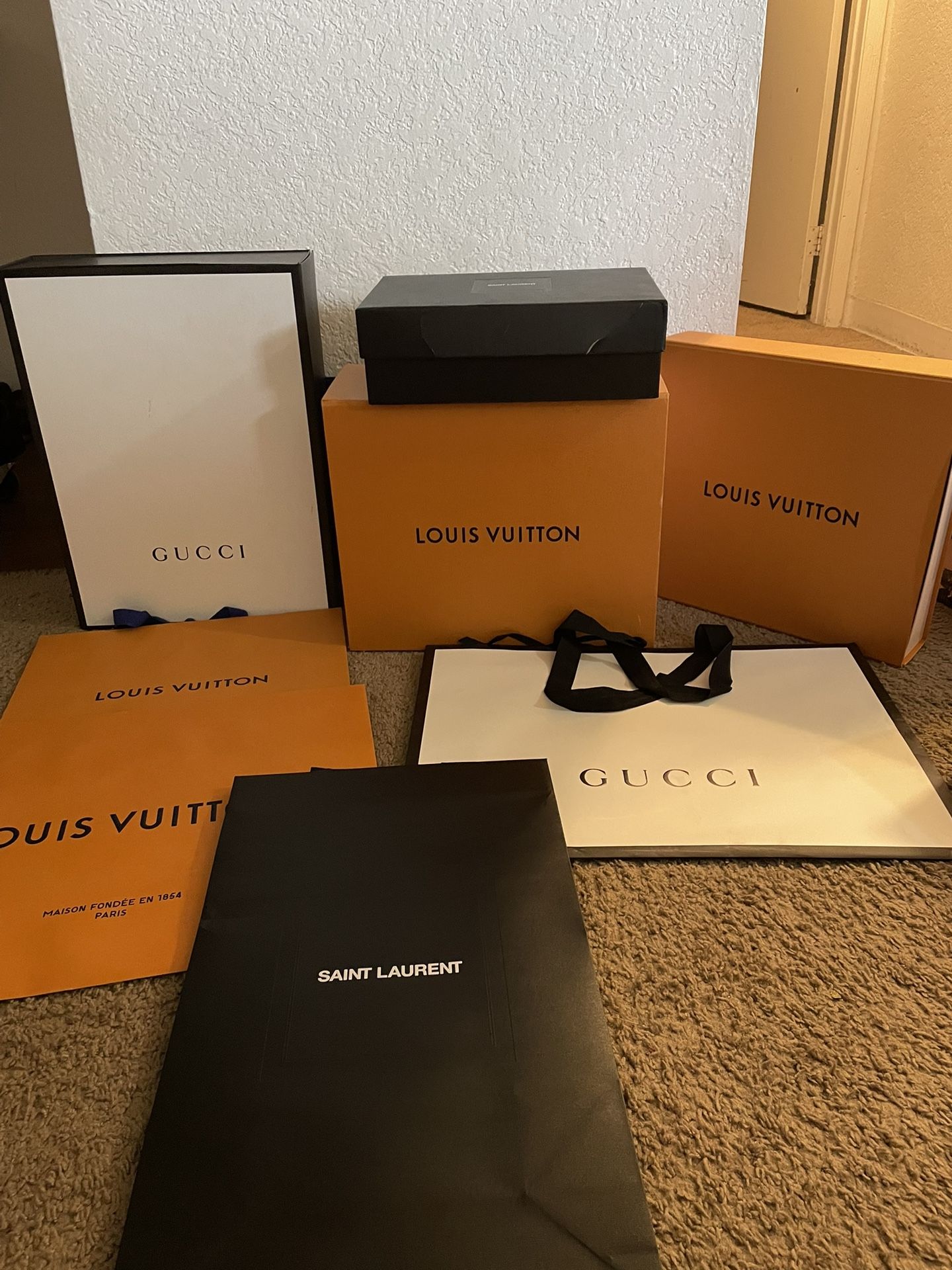 Original Louis Vuitton, Gucci, Saint Laurent