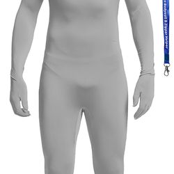 Gray Unitard Full Bodysuit Adult  XL / Traje de Cuerpo Gris Adulto 