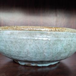 Beautiful Ceramic Bowl - Greenish Blue & Browns