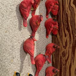 12 Bird Ornaments 