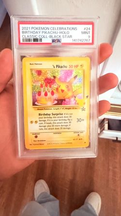 Psa 9 birthday pikachu
