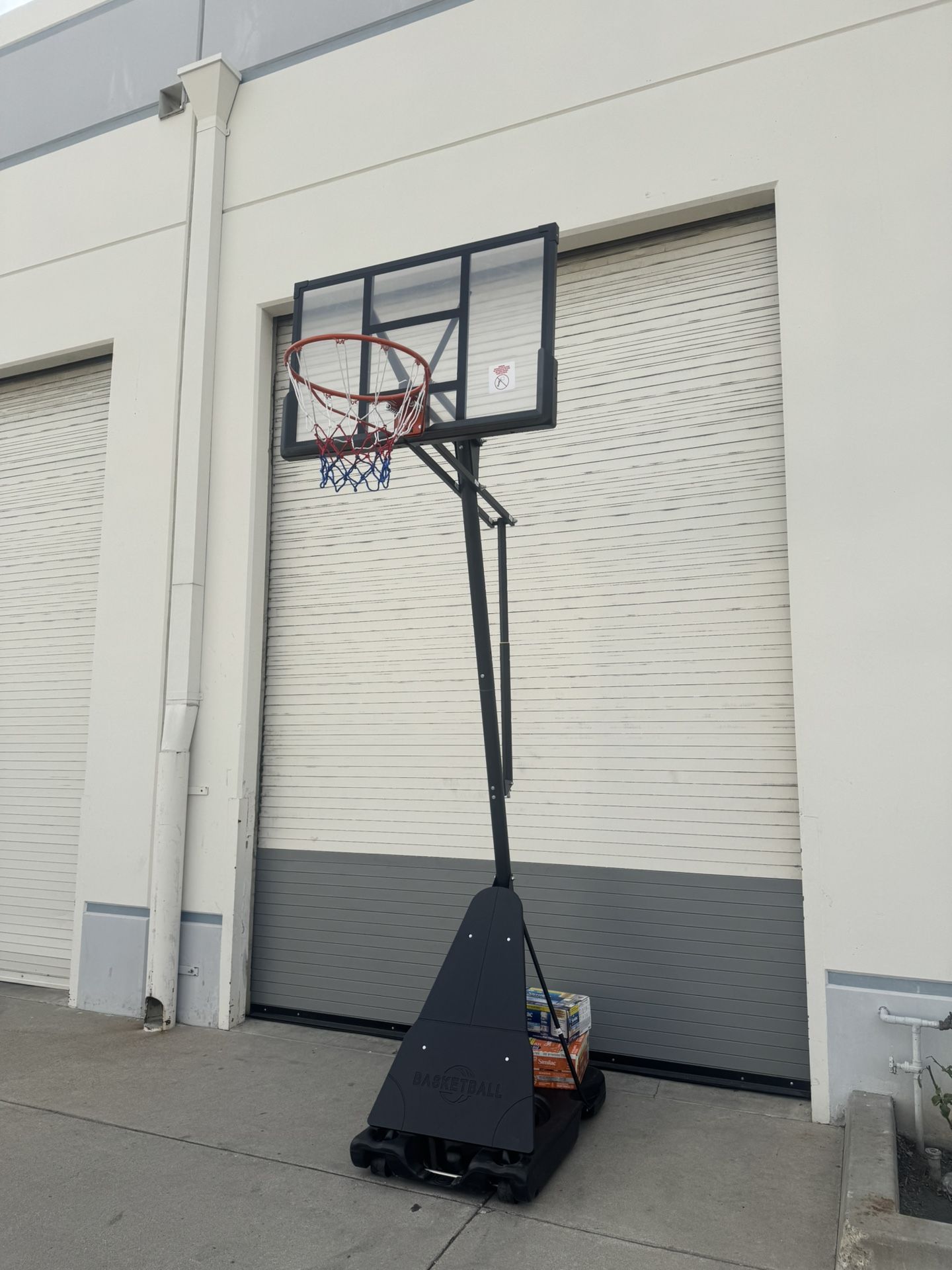Basketball Hoop Outdoor Portable, 10ft Quickly Adjustable Basketball Goal System with 44 Inch PC Backboard & Wheels for Court/Backyard/Driveway