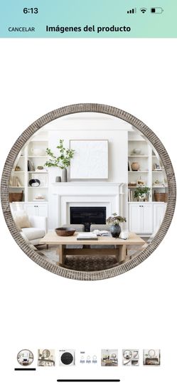 Mirror Wood Frame 35 Inch 