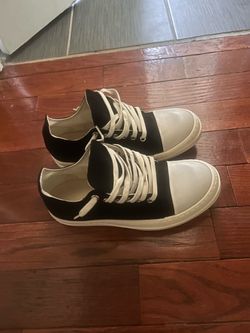 Rick Owens DRKSHDW Scarpe Denim Low 'Black Milk' Size 11