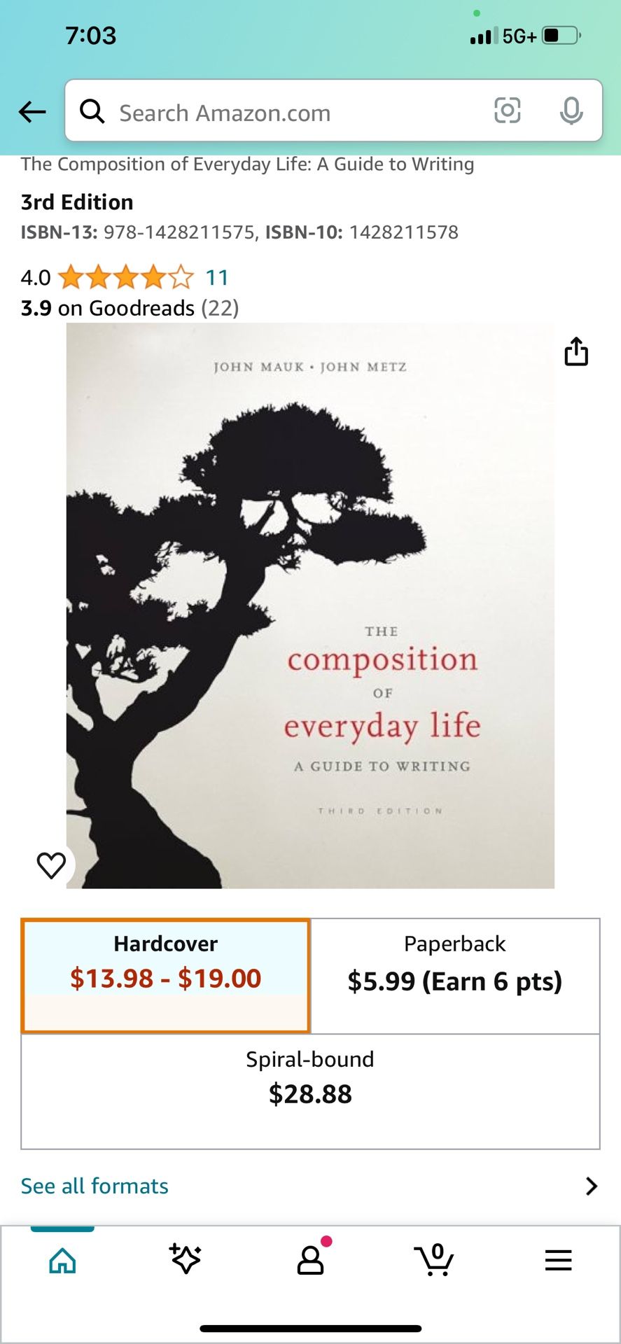 The Composition Of Everyday Life Hardback Book