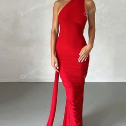Red Dress Fitted Sexy