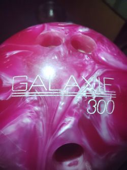 Pink Galaxy Bowling Ball With Vintage Bag.
