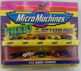 Vintage 1997 Micro Machines No. 15 Aero Coupes Buy 5 Get 5 Free 10 Pack Sealed