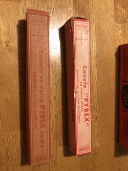 2 Vintage Pyrex Medical Canule
