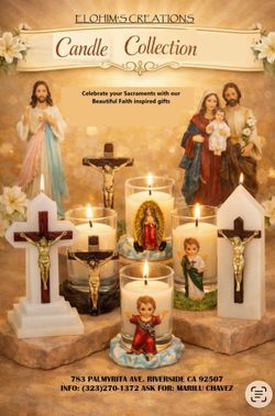🕯️✨ ELOHIM’S CREATIONS – Faith-Inspired Candle Collection ✨🕯️