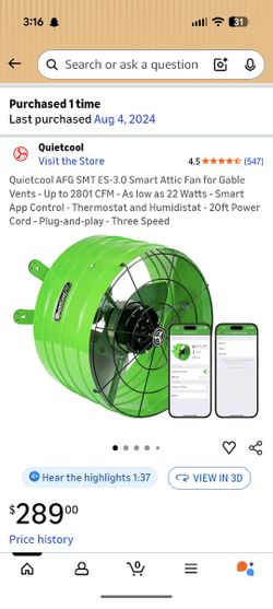 Quietcool Smart Attic Fan