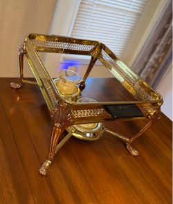Princess House Vintage Copper & Brass Buffet Server Base
