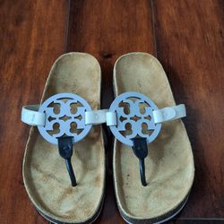 Tory Burch Miller Cloud Sandal Lavender/Black/Ivory, Size 7