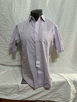 Jos. A. Bank Short Sleeve Gingham Dress Shirt