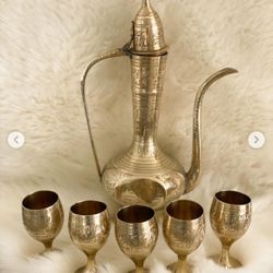 Tetera De Bronce 5 Copas