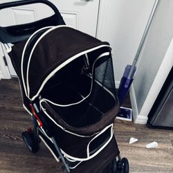 Dog/Cat Stroller w Removable Canopy n Storage