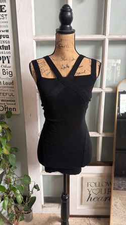 2b Bebe Black Bandage Bodycon Mini Dress XS