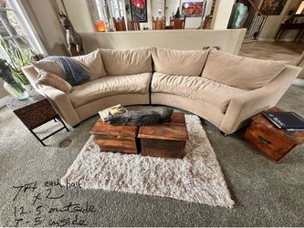 Curved Pottery Barn Sofa