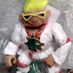 Troll with Green Jewel Necklace Figurine  - 1992 Ace Novelty - $10