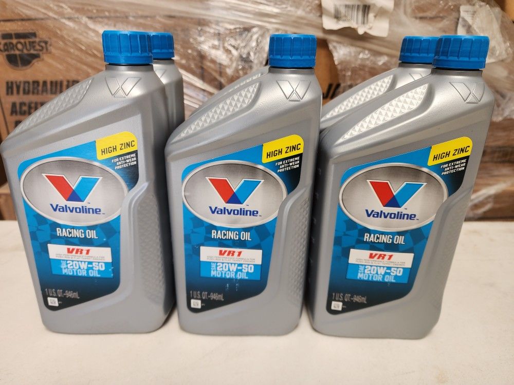 Valvoline Racing Motor Oil VR1 20w-50 6 Qt