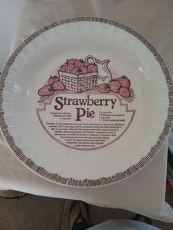 12" Pie Dish With Recipe