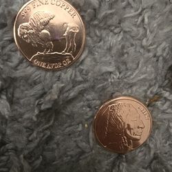 Copper Coins 1oz buffalo/Indian 