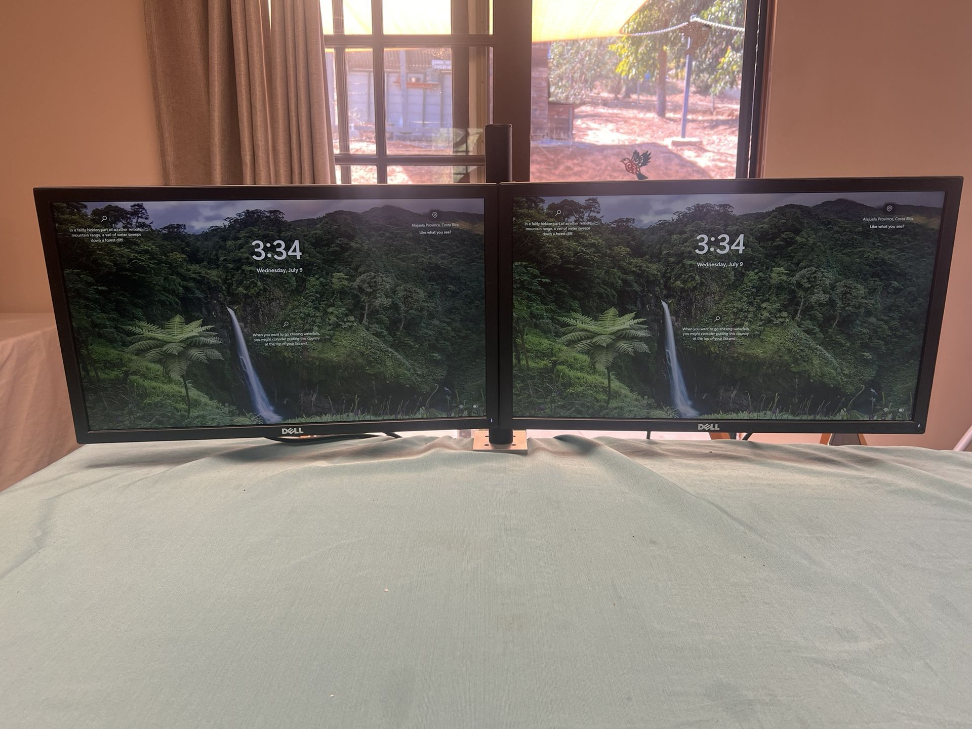 Double Dell E-Series E2313H 23" Widescreen LED Computer Monitor Set