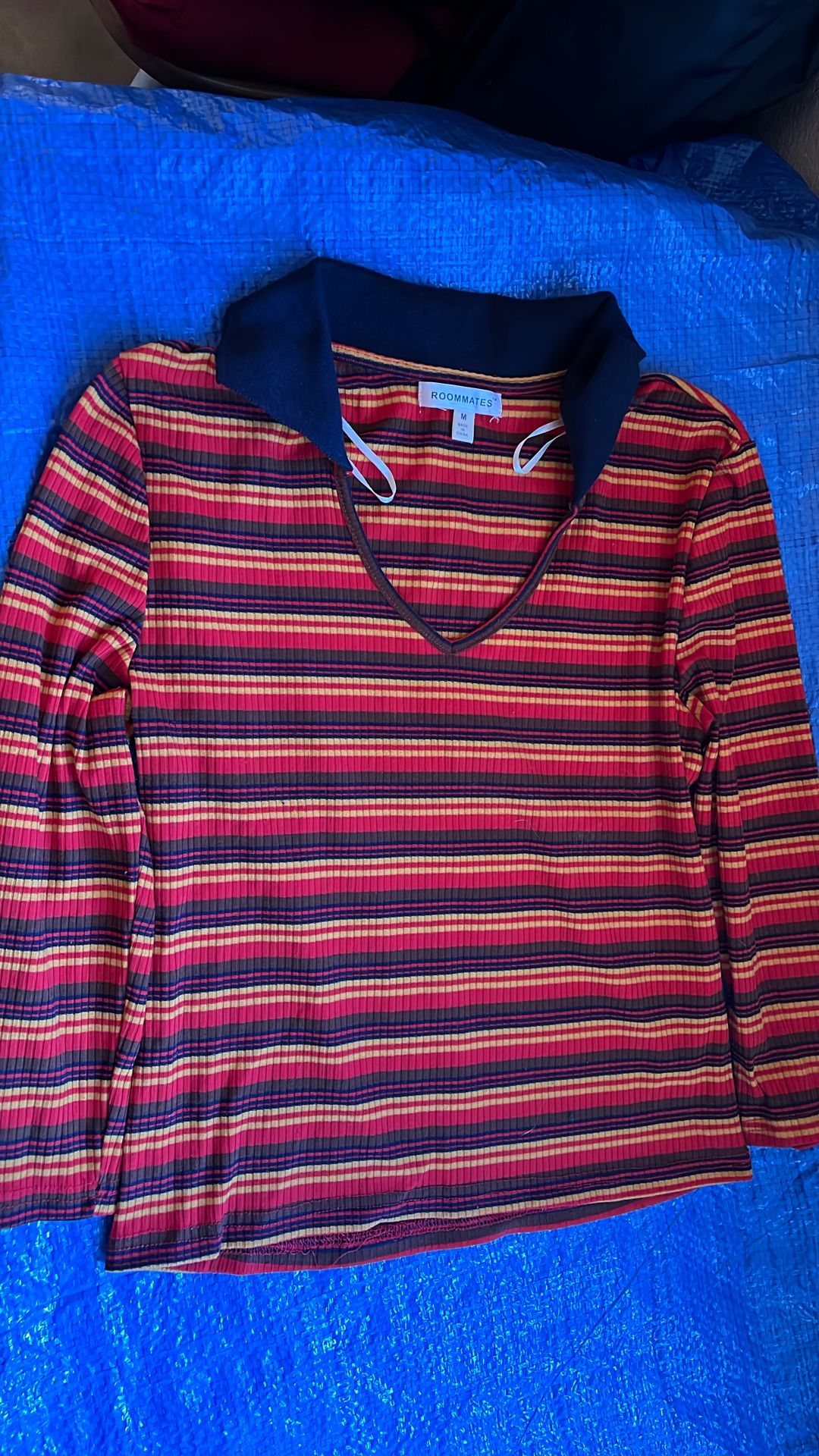 Long Sleeve Shirt With Horizontal Stripes
