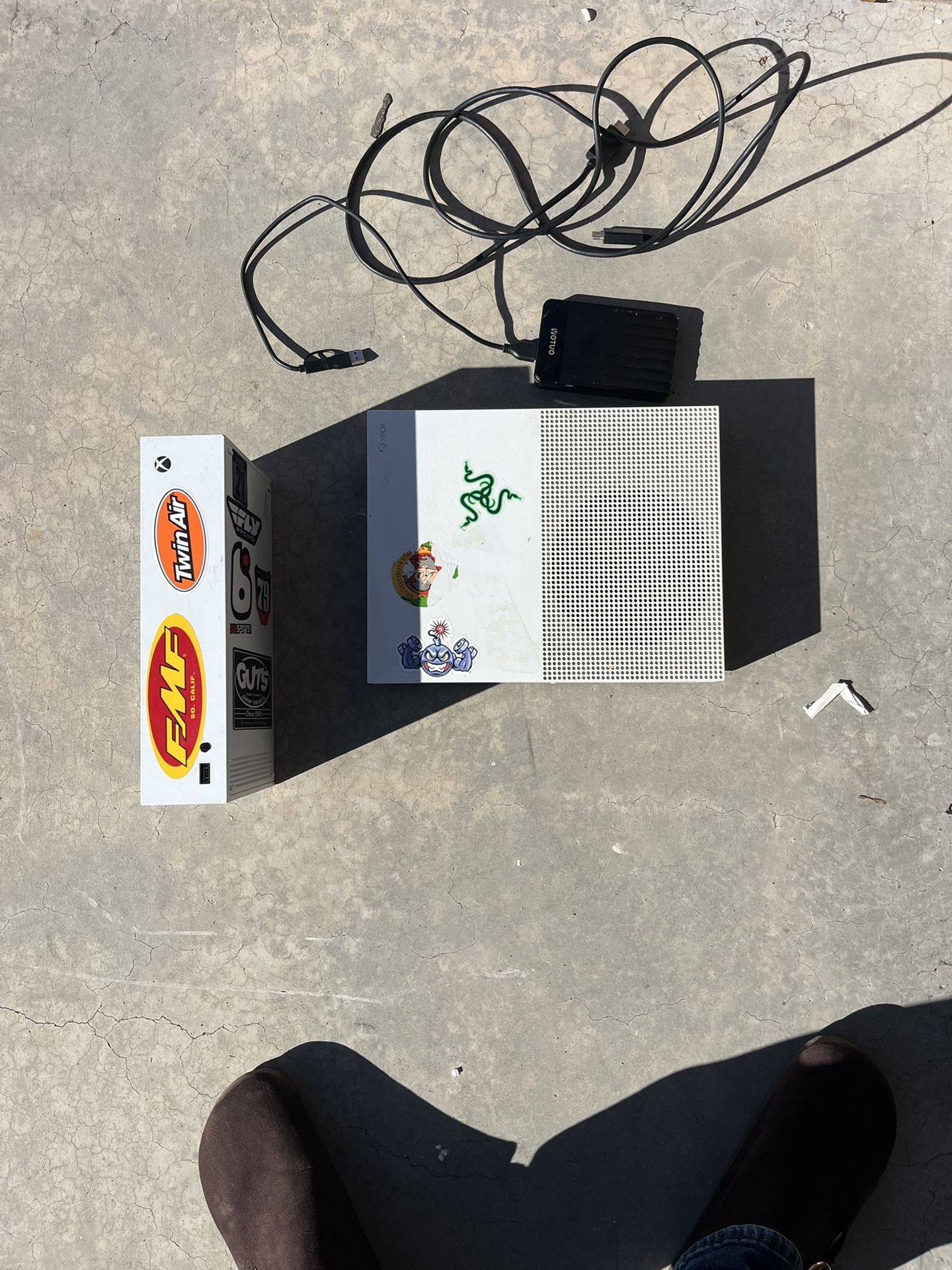 Xbox Series S And Xbox One S With Extra Storage Drive