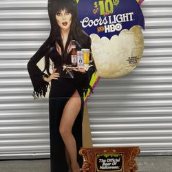 Elvira Coors Light Cardboard Display
