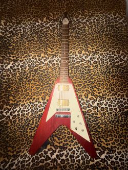 Gibson '67 Flying V (2005) Red Mahogany Zakk Wylde Limited EMG set pickups GOLD