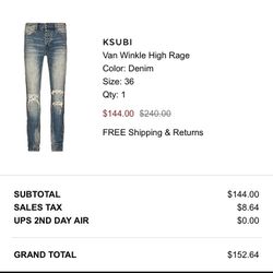 Ksubi Denim Van Winkle 