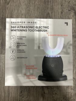 Sharper Image 360 Ultrasonic Electric Toothbrush U-Shaped New
