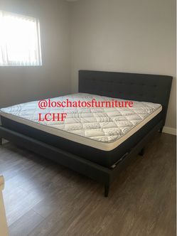 King size bed frame and mattress