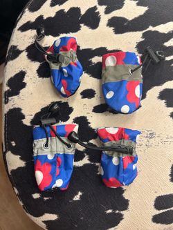 Dog Boots Set of 4 Floral Print XXS/XS