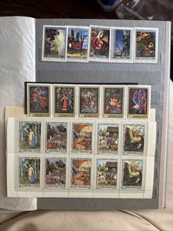 Vintage USSR Postage Stamps Russian Folk Tales 