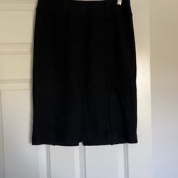 Black Skirt, Italian Made, Size 40 (4 In US) 