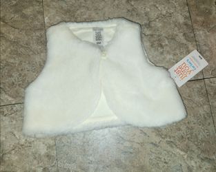 Carter's baby girl furry vest new