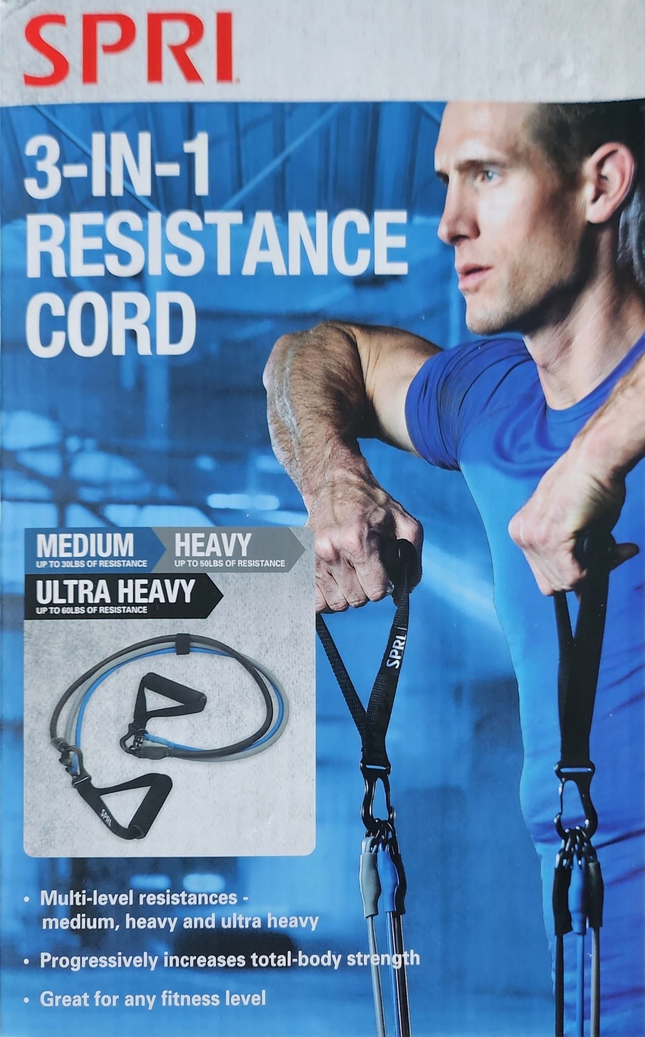 SPRI 3-in-1 Resistance Bands Multi level Workout. New in Box!