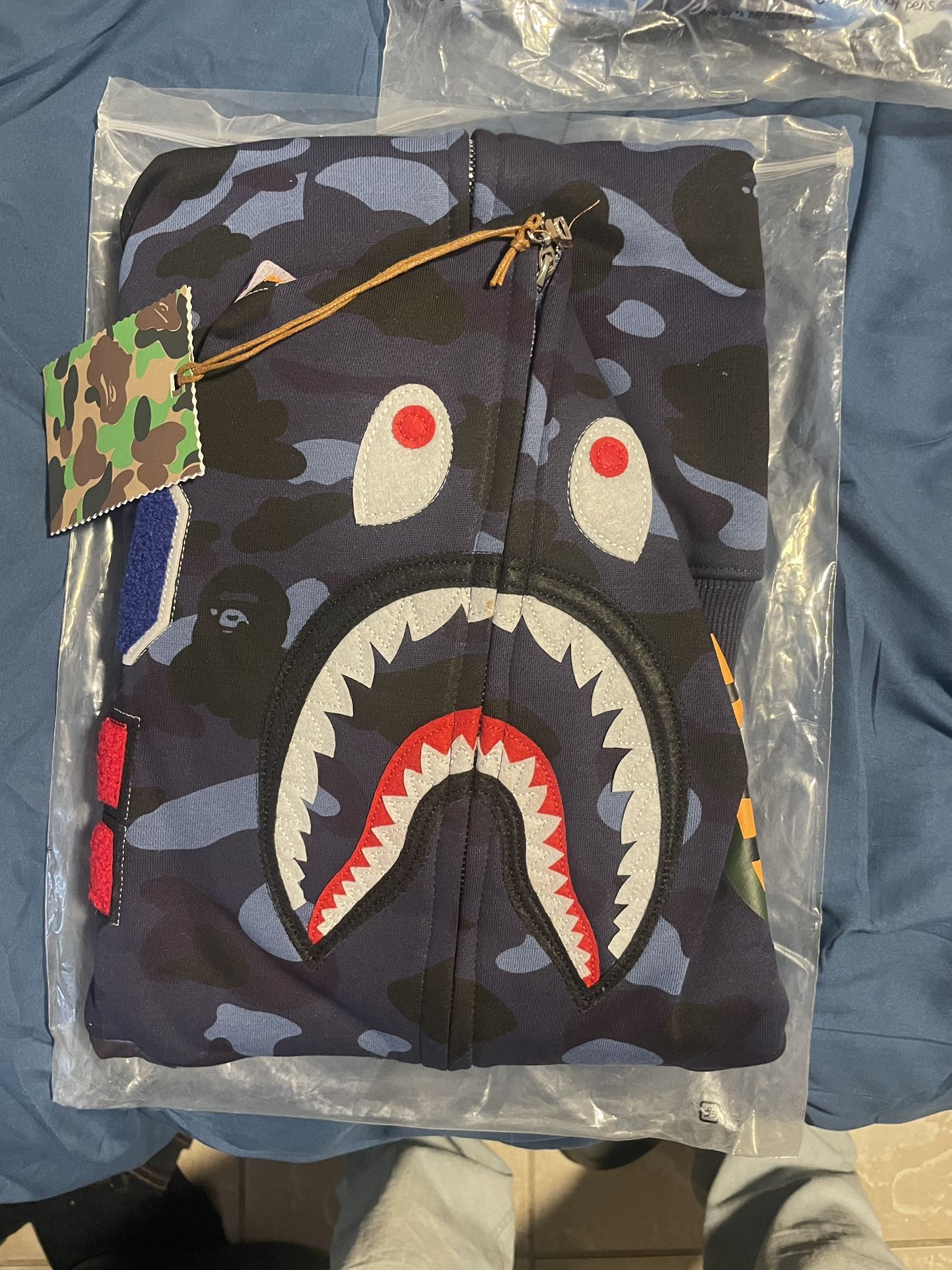 BAPE Camo Shark Full Zip Hoodie ‘Navy’