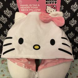 Hello Kitty Hooded Neck Pillow/ Luggage Tag