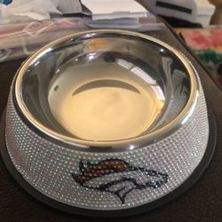 Broncos Dog Dish