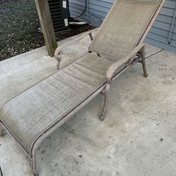 Wrought Iron lounge Chair & Side Table