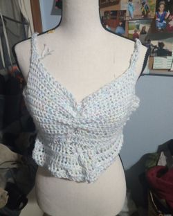 Light Blue Crochet Shirt