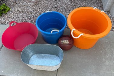 Storage bins. Storage tubs. Garage. Toys. Toy storage.  Sports equipment. Kids room. Organization. Basketball. Baseball. Softball. Soccer.  Pets.  Dog