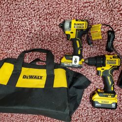 Dewalt ½ In Drill/ ¼ In Impact With 5.0ah And Powerstack Battery.  Non Negotiable Price 
