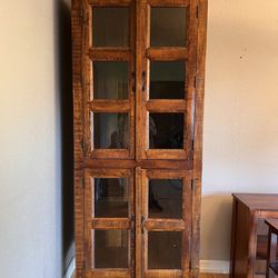 Rustic Hardwood China Cabinets 